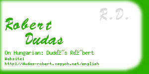 robert dudas business card
